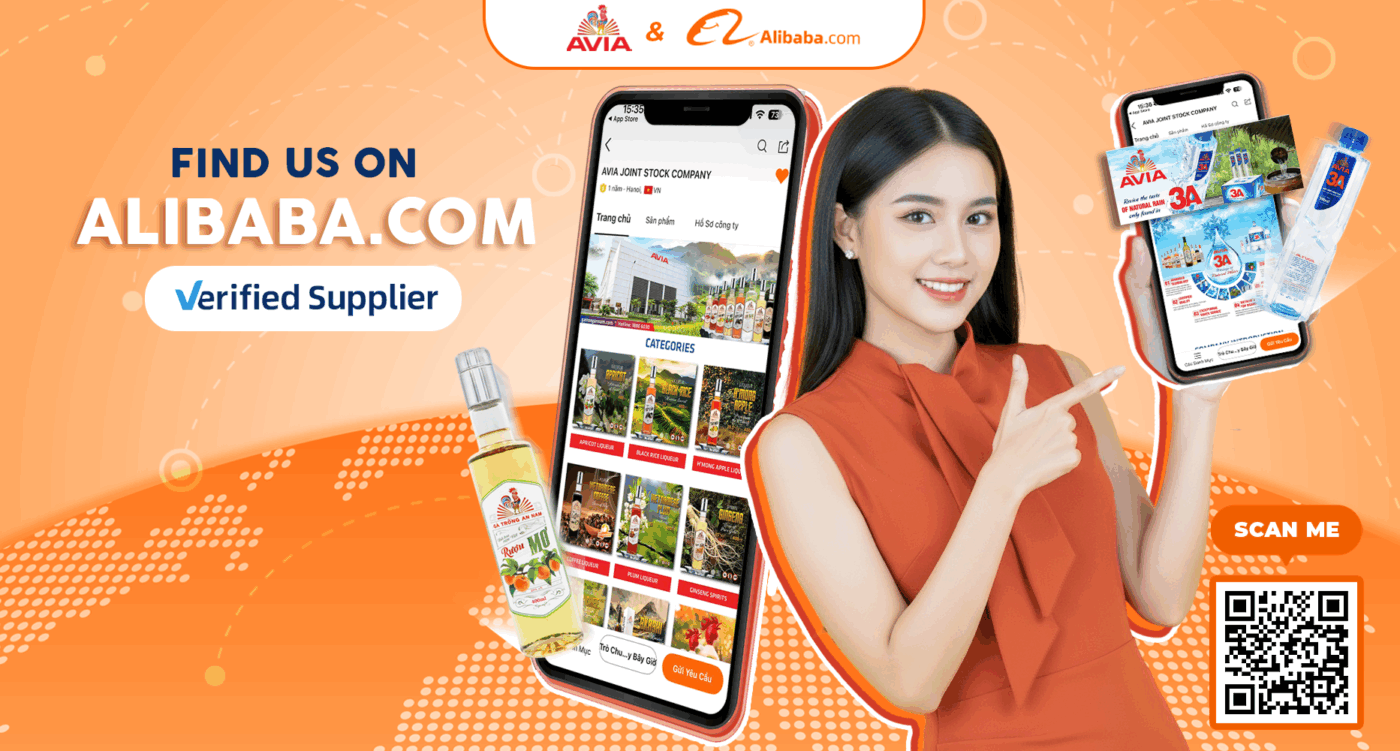 AVIA 3A and An Nam Rooster Liqueur open the gateway to export through Alibaba.com